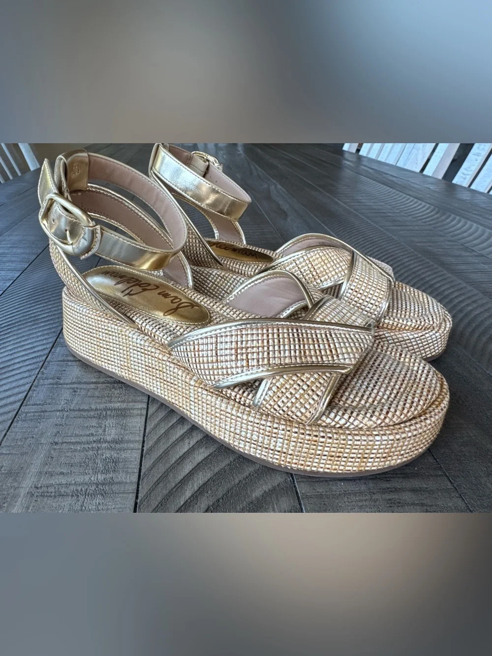 Sam Edelman Nylie Woven Wedge Platform Sandal Women’s Size 8 (NWOT)